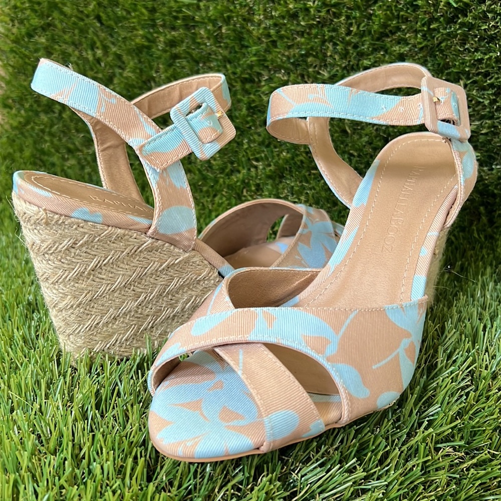 Raphaella Booz NEW Anthropologie Wedge Espadrilles Sandals Size 5